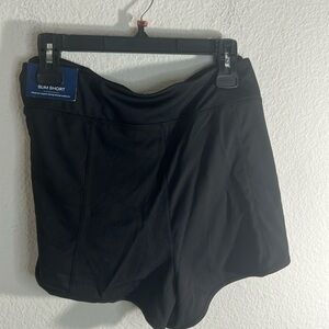 XL REEBOK women’s Bravo Vector Short Black Inside Pocket run athletic Shorts